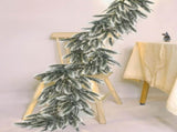 6 Ft Snow Flocked Norfolk Pine Cedar Realistic Pine Artificial Greenery Garlands for Decoration Xmas V1188-CYX-DP-946
