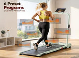 Everfit 3 in 1 Walking Pad Treadmill 12% Incline Under Desk Foldable Treadmills for Home Gym With TMILL-380H-2INC-GN