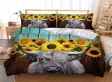 Nature-Inspired Floral Duvet Cover Set - Hypoallergenic Fabric-King V745-AQ043886K3