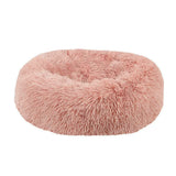 Plush Donut Faux Fur Calming Pet Nest - Salmon Pink - L V1181-ZP0099-L