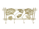 Wall Coat Rack Gingko Leef Design Premium Metal Sturdy Durable Elegant Style Fashionable Wall V1294-YM0714-3115210287211