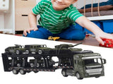 Model with 6 Mini Tanks Model 148 Scale Diecast Alloy Detachable Pull Back Green Vehicle Container V1366-AZ2-W-24523