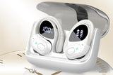 Wireless Bluetooth 5.4 Headphone Over Ear Bud IPX5 Waterproof Earphone for Sport Running - White V1263-JX-6260-3