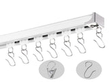 Ceiling Curtain Track Set 17.7 FT/5.4 Meter Room Divider with Hooks White V952-THBCLGDTZLHJN5CV4V0