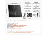 Solar Powered Fan, 25W Solar Panel with 4 Fans, Adjustable Solar Panel Angle, 2668 RPM High-Speed, V952-KQWSXHFJDTYN5TENT001Y3
