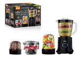 Four-in-One Electric Food Processor Blender with Multi-Function Cups for Juicing, Meat Grinding, V1341-ZY-LNSPSADA-BLACK