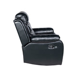 Chelsea 1R Seater Finest Leatherette Recliner Feature Console LED Light Ultra Cushioned V43-REC-CHLS1RBL