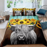 Nature-Inspired Floral Duvet Cover Set - Hypoallergenic Fabric-Single V745-AQ043886S2