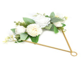 Floral Hoop Metal Ring Wreath Artificial Wall Hanging Wreath for Wedding Home Coffee ShopTriangular V1294-YM0901-3115210112712