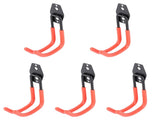 5Pcs Wall Mounted Double Hook Heavy Duty Garage Storage Utility Hooks with AntiRust Coating V1294-YM0901-3117200144512