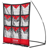 9 Hole Baseball Softball Pitching Net 9 Pocket Hitting Practice 49"x42" V952-BLXWBQTQW494ZDBEBV0