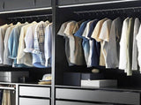17-52"Closet Rods for Hanging, Stepless Adjustable Metal Closet Rod, 1.3 Inches Heavy Duty V1107-127-23483-GLD3