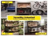 Giantz Workbench with Pegboard and Ultra-Wide 120cm Work Table for Garage DIY, 20 Hooks WKB-S-0122-BK