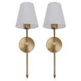Wall Sconces Sets of 2 Hardwired Bathroom Vanity Light Fixture with Whiteshade E26 E27 Wall V1294-YM0703-3119230086211