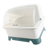 Double Layer Drying Dish Rack with Lid Dust Proof Storage Dish Drainer for Restaurant V1294-YM0901-3118230435211