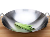 Double Handle Wok, Heavy Duty Stainless Steel Wok Fry Pan, Large Capacity Saute Pan, Multipurpose V1189-LWWAL-20260401-06068