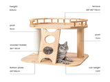 HONEYPOTCAT MZ Happy Steps Wooden Cat Tree - 53cm V390-AG220801