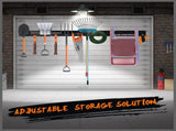 Wall Mounted Hook Rail Set Bike Holder Garden Tool Storage Rack Garage Organizer V465-97880-AU