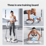 BLACK Three-in-One Training Board Push-Ups, Planks & Resistance Band Workouts Your All-in-One V1106-PBZC002