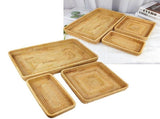 Rattan Tray Tabletop Organization Hand Woven Snack Storage Basket Multifunctional Serving Tray 3 Pcs V1294-YM0703-3118230023614