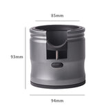 Dark Grey Round Professional Aluminum Espresso Tamping Station - Adjustable Portafilter Holder Stand V888-ELOSUNG23970