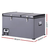 Glacio Camping Fridge 100L Portable Bar Fridges Freezer 12V/24V/240V PFN-G-100-BK