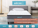 King Single Euro Top Pocket Spring Mattress Motion Isolation Comfort with CertiPUR-US Certified V63-930271