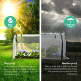 Green Fingers Mini Greenhouse PE Cover Green House Roll-Up Zippered Door 1.2x0.5x0.6M GH-MINI-F-121X54-TP
