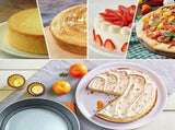Cake Pan Set - Pack Of 5 Nonstick Round Baking Pans with Removable Bottom, for Mini Cheesecakes V1369-AZ3-W-11683