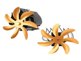 Wood Stove Fan 7 Blade Aluminum Alloy Low Noise Wall Hanging Heat Powered Stove Fan with Fixing Loop V1294-YM0706-3114230124912