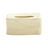 Silver Ceramic Tissue Box Holder, Stylish Napkin Cover for Living Room, Bedroom & Office Dcor V1370-AZ4-17218