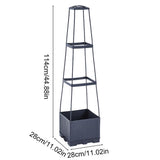 Plastic Planter Box for Balcony Outdoor Garden - Long Flower Pot for Roses, Vegables, and Herbs V1369-AZ3-W-11147