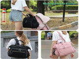 Convertible Diaper Bag - Wide Opening - 14 Pockets - Stylish - Baby Changing Bag - with Stroller V1188-ZXY-10415