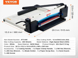 Heavy Duty Paper Cutter, 304.8 mm Industrial Commercial Guillotine Paper Cutter for A4 Paper, 400 V952-DXSDDTTSQZJH25AJWV0
