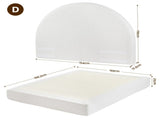 Artiss Double Bed Frame Boucle Fabric Vacuum Compressed Beds Removable Washable Cover No-Assembly BFRAME-FOAM-NOVA-D-WH