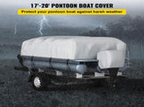 Pontoon Boat Cover, Fit for 17'-20' Boat, Heavy Duty 600D Marine Grade Oxford Fabric, UV Resistant V952-FQCZYCYCB21245KUNV0