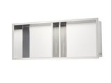 Shower Niche, 33.0 x 63.5 x 10.2 cm Recessed Wall Niche Double-layer, with Hollowed-out Divider, V952-BXGLYBKYS2C198038001V0