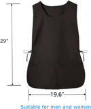 6 Pack Cobbler Apron for Women Men, Universal Adult Smock Aprons with 2 Pockets, Black Waterproof V1188-ZC-DLL-1387