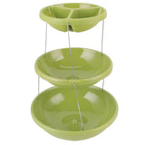 Innovative 3 Tier Rotating Fruit Cake Dessert Display Plate Storage Stand Kitchen Tools Green V1294-YM0901-3118200122911