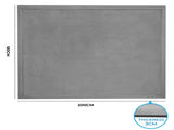 Marlow Coral Velvet Area Rugs Large Mat 180x200cm Grey FR2045-180X200-GY