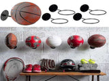 3pcs Wall Mounted Ball Rack Iron Basketball Storage Display Holder Football Rugby Hanging Rack Space V1237-ZY-203-3478