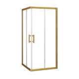 Adjustable 900x900mm Double Sliding Door Glass Shower Screen in Gold V63-845101