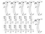 Textile Curtain Clips, 18-Piece Clear Curtain Positioning Clips, 2.1in Plastic Hidden Curtain Clips, V1369-AZ3-W-17850