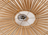 Solara Sphere Natural Hand-Woven Bamboo Cage Pendant Lamp Light V563-75234