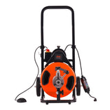50FT x 3/8 Inch Drain Cleaner Machine Sewer Auger Auto Feed with 4 Cutter & Air-Activated Foot V952-ZDJJKLSGDSTJZ6SKCV3