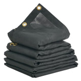 VEVOR Dump Truck Mesh Tarp, 7.5x18 ft, PVC Coated Black Heavy Duty Cover with 5.5" 18oz Double V952-KPVC75X1818OZAC5IV0
