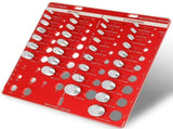 Nut and Bolt Thread Checker Aluminum Alloy 34 Thread Identifier Gauge Precise Inch and Metric Screw V1369-AZ3-W-12553