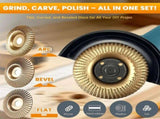 Grinding Disc Set for Angle Grinder, 4 Pcs Wood Carving Discs and 5 Pcs Rasp Drill Bits for Wood V1237-ZY-924-025