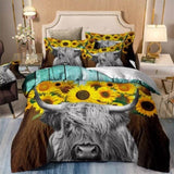 Nature-Inspired Floral Duvet Cover Set - Hypoallergenic Fabric-Single V745-AQ043886S2
