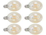 6 Pcs LED Filament Bulbs Dimmable 4W E27 Medium Base Vintage Warm Light Golden Bulb for Home V1294-YM0718-3119210199911